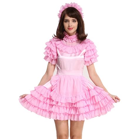 maid costume pink|sissy maid dress costume.